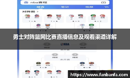 勇士对阵篮网比赛直播信息及观看渠道详解